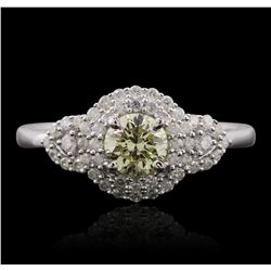 14KT White Gold GIA Certified 0.88ctw Diamond Ring