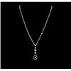 Image 1 : 14KT Two-Tone Gold 3.09ctw Diamond Necklace