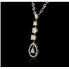 Image 3 : 14KT Two-Tone Gold 3.09ctw Diamond Necklace