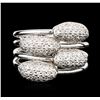 Image 1 : 14KT White Gold 0.59ctw Diamond Ring