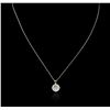 Image 1 : 14KT White Gold 0.60ctw Diamond Pendant With Chain