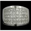 Image 1 : 18KT White Gold 3.50ctw Diamond Ring