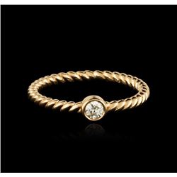 14KT Rose Gold 0.09ct Diamond Ring