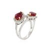 Image 3 : 14KT White Gold 3.24ctw Ruby and Diamond Ring