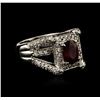 Image 2 : 14KT White Gold 2.31ct Ruby and Diamond Ring