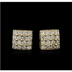 14KT Yellow Gold 1.46ctw Diamond Earrings