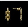 Image 2 : 18KT Yellow Gold Link Style Earrings