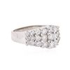 Image 2 : 14KT White Gold 1.00ctw Diamond Ring