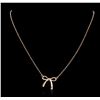 Image 1 : 14KT Rose Gold Bow Necklace