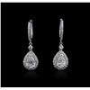 Image 1 : 14KT White Gold 3.05ctw Diamond Earrings