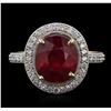 Image 1 : 14KT Yellow Gold 4.98ct Ruby and Diamond Ring