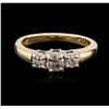 Image 1 : 14KT Two-Tone Gold 0.42ctw Diamond Ring