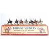 Image 1 : Britains set 66 13th Duke of Connaught's Own Indian Lancers, circa 1950, green jackets, six sowar...