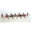 Image 1 : Britains, from set 46 10th Bengal Lancers, pre and post-war, five sowars and two trumpeters on gr...