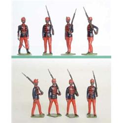 Britains set 177 Austro-Hungarian Infantry of the Line, 1930's, seven troopers marching at the sl...