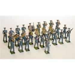 Britains, from set 1527 Band of the RAF, introduced 1937, twenty-eight instrumentalists including...