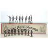 Image 1 : Britains, from set 35 Royal Marines, marching at the slope, seven with box-packs, gaiters and blu...