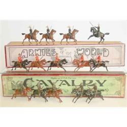 Britains set 1631 Canadian Governor General's Horseguards, three troopers and officer, set 1349 R...