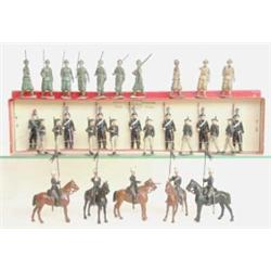 Britains Italian troops, sets 165, 169, 1435, 1436 and 1437, set 165 Italian Cavalry, four lancer...