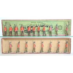 Britains Royal Scots, marching at the slope three from set 212, circa 1920 (some corrosion) toget...