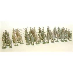 Britains Khaki troops, various, seven from set 160 British Expeditionary Force, nine from set 191...