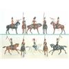 Image 1 : Britains Lancer's, set 33 and 128, set 33 16th/5th Lancers, four troopers at the carry, and offic...