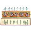 Image 1 : Britains, possibly set 217 Argentine Cavalry, dark blue uniforms with blue-topped shakoes, red pl...