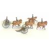 Image 1 : Britains set 144 Royal Field Artillery, first version circa 1906, six horse team with collar harn...