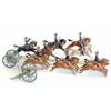 Image 1 : Britains set 125 Royal Horse Artillery in full dress, circa 1904, small size, four mounted gunner...
