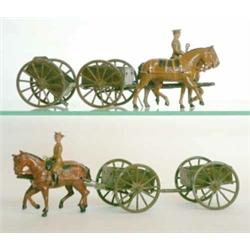 Britains set 1331 General Service Limbered Wagons, 1934-41, two sets, active service order with p...