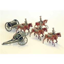 Britains set 144A Royal Field Artillery, service dress, pre-war, six horse team at the walk, ligh...