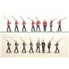 Image 1 : Britains set 35 Royal Marines, circa 1934, seven marching at the slope, full- trousers, white hel...