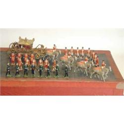 Britains set 1476 Coronation Display, 1937-41, two seated royals within state coach, eight- horse...