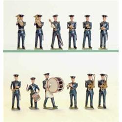 Rare Britains set 1527 Band of the RAF, 1954-55, twelve bandsmen including bass drummer with meta...