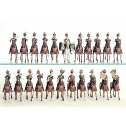 Britains various, pre-war, from set 29 Royal West Surrey Regiment, thirteen on guard and kneeling...