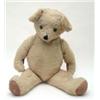 Image 1 : A large English Teddy Bear, 1930's, in light brown mohair with stitched snout and jointed limbs,...