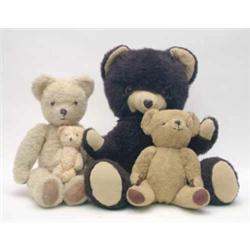 A Pedigree Teddy Bear and three other Teddy Bears, all post-war...