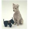 Image 1 : A clockwork terrier with wagging tail (4ins) and a blonde plush seated dog (8ins high)...