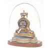 Image 1 : A late 19th century French ormolu mantel clock, with Sevres-style dial and inset plaque, movement...