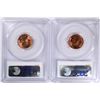 Image 2 : 1955-D & 1958-D LINCOLN CENTS, PCGS MS-66 RED