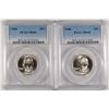 Image 1 : LOT OF ( 2 ) 1950 WASHINGTON QUARTERS, PCGS MS-66