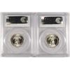 Image 2 : LOT OF ( 2 ) 1950 WASHINGTON QUARTERS, PCGS MS-66