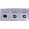 Image 1 : LOT OF ( 3 ) 1963 WASHINGTON QUARTERS, PCGS PROOF-67