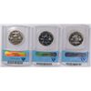 Image 2 : ( 3 ) ANACS PROOF-66 FRANKLKIN HALF DOLLARS: 1957, 1958 & 1960