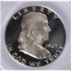 Image 2 : 1963 FRANKLIN HALF DOLLAR, PCGS PROOF-66 DEEP CAMEO!