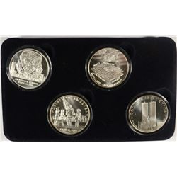 4 PIECE ONE OUNCE .999 SILVER SEPT. 11 COMMEMORATIVE SILVER SET
