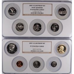 2007 CLAD PROOF SETS NGC PF-70 UC (MULTIHOLDER)