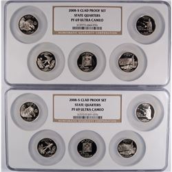 (2) 2008 CLAD PROOF QUARTER SETS NGC PF-69 UC (MULTIHOLDER)