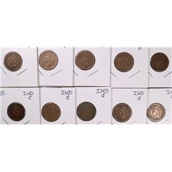 (10) 1859 INDIAN HEAD CENTS