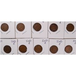 (10) 1909 INDIAN HEAD CENTS